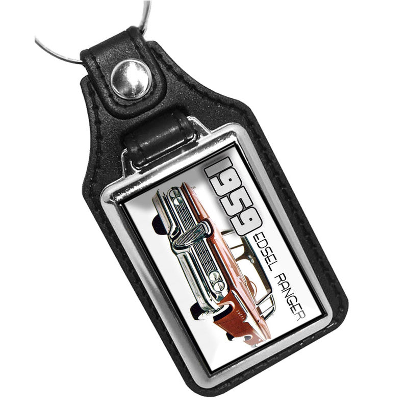 KR-1545 Key Ring - Classic 1959 Edsel Ranger Red Car Design