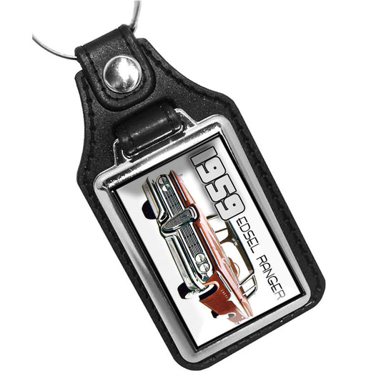 KR-1545 Key Ring - Classic 1959 Edsel Ranger Red Car Design