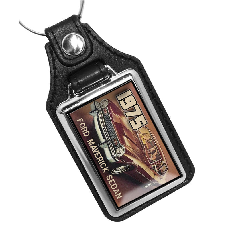 KR-1549 Key Ring - Classic 1975 Ford Maverick Sedan
