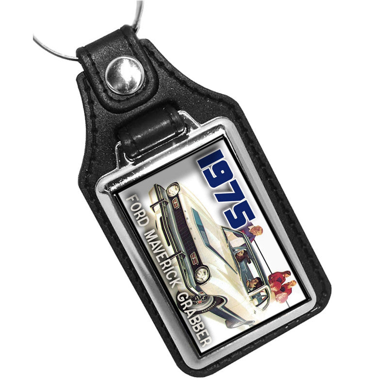 KR-1553 Key Ring - Classic 1975 Ford Maverick Grabber