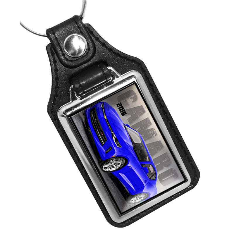 KR-1586 Key Ring - Classic 2016 Chevrolet Camaro Blue