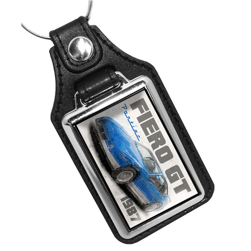 KR-1596 Key Ring - Classic 1987 Pontiac Fiero GT Blue