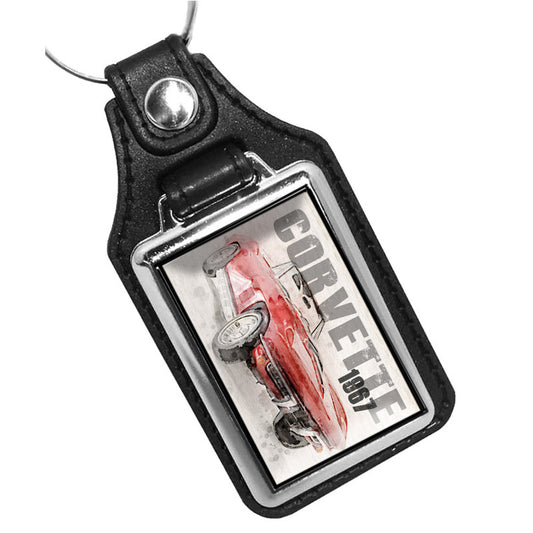 KR-1608 Key Ring - Classic 1967 Corvette Stingray Red
