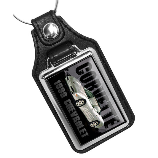 KR-1629 Key Ring - Classic American Muscle 1999 Corvette Silver