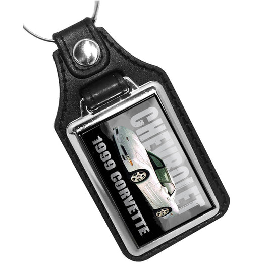 KR-1636 Key Ring - Classic American Muscle 1999 Corvette White