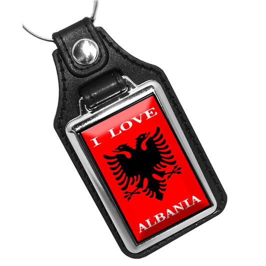 KR-1649 Key Ring - Countries of the World I Love My Albania
