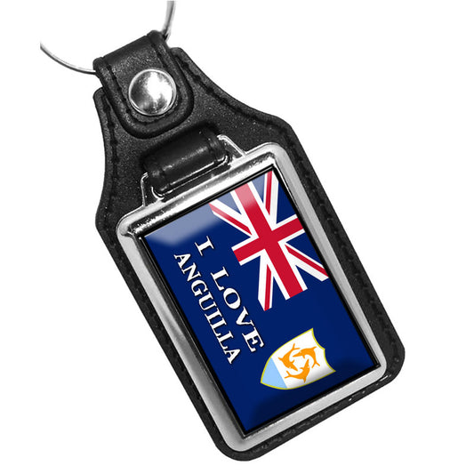 KR-1654 Key Ring - Countries of the World I Love My Anguilla