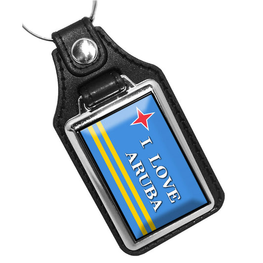 KR-1659 Key Ring - Countries of the World I Love My Aruba