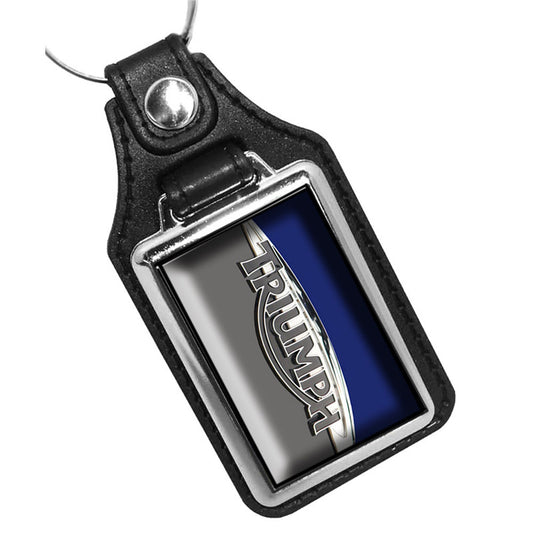 KR-1722 Key Ring - Triumph Motorcycle Blue Gray Gast Tank