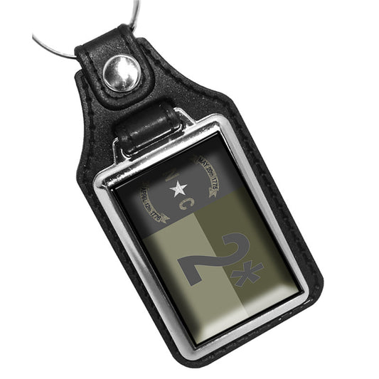 KR-1804 Key Ring - North Carolina Subdued Flag 2* K9