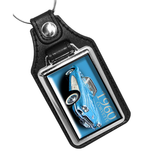 KR-1810 Key Ring - Classic 1960 Corvette Blue White