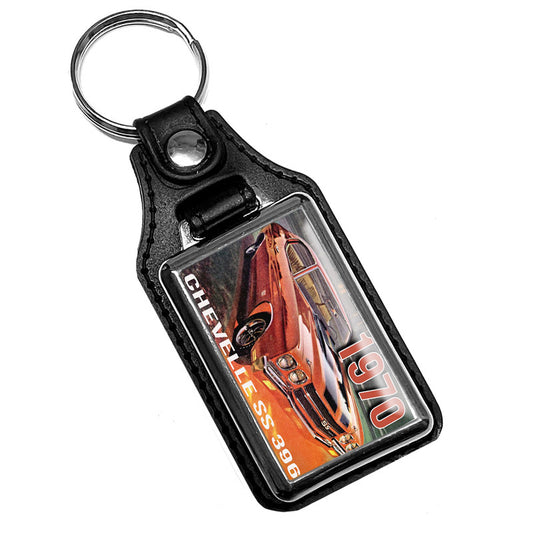 KR-1959 Key Ring - Classic 1970 Chevelle SS Super Sport Orange