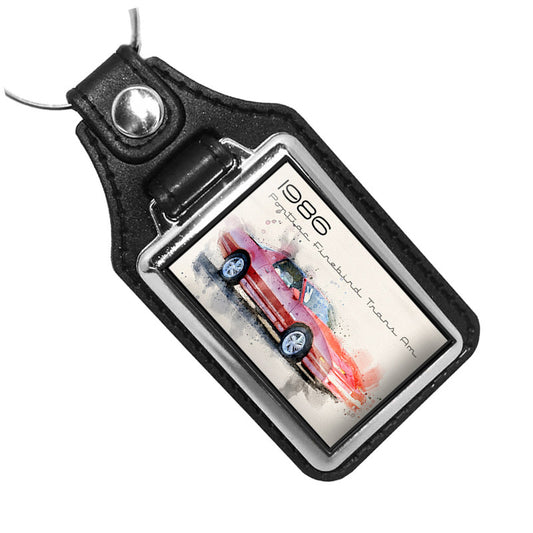 KR-2024 Key Ring - Classic 1986 Pontiac Red Trans AM