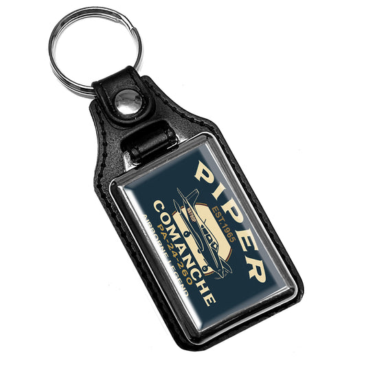 KR-2218 Key Ring - Classic Piper Caommanche Airplane
