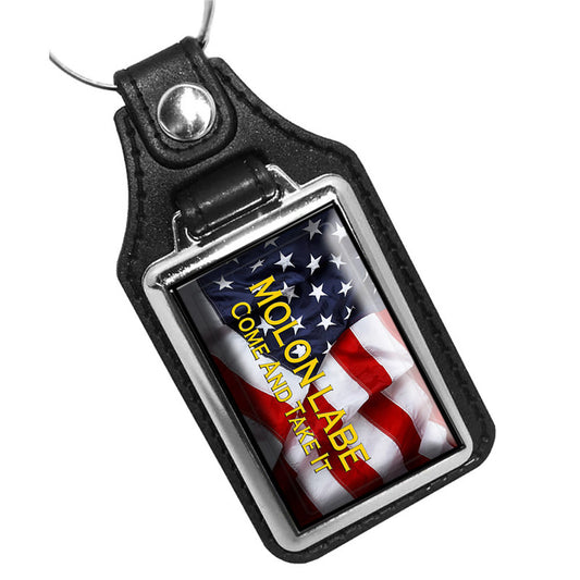 KR-297 Key Ring - Molon Labe Come and Take It Flag