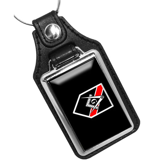 KR-3131 Key Ring - Thin Red Line Firefighter Fireman Mason Design