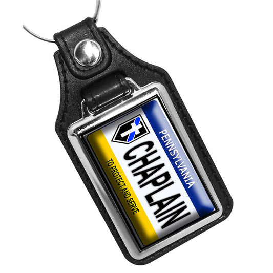 KR-3150 Key Ring - Thin Blue Line Pennsylvania Chaplain