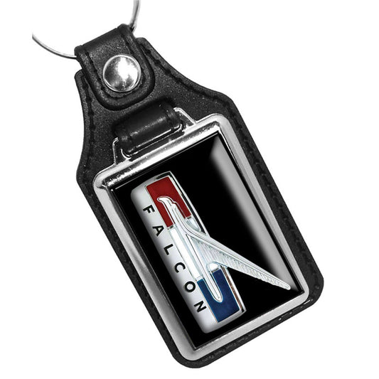 KR-3244 Key Ring - Classic 1965 Ford Falcon Red White Blue