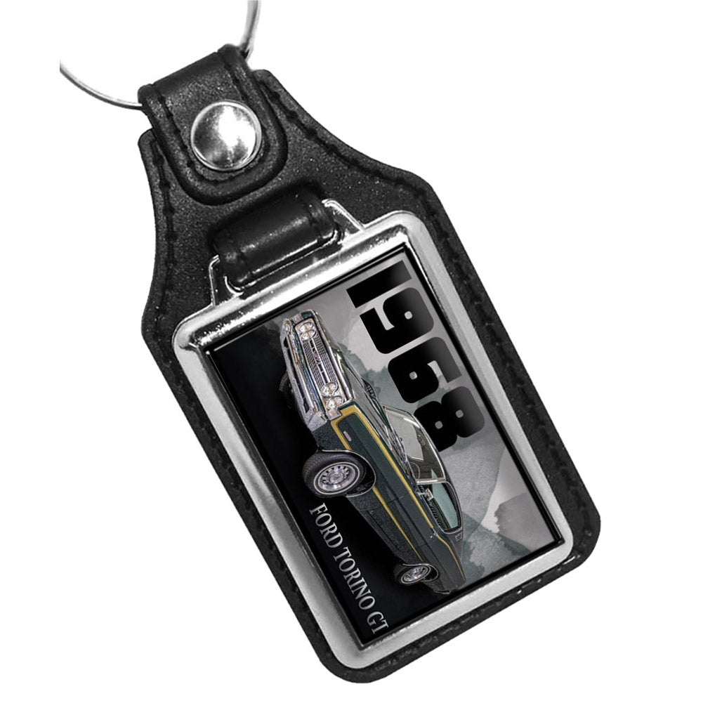 KR-3310 Key Ring - Classic 1968 Ford Torino GT Muscle Car