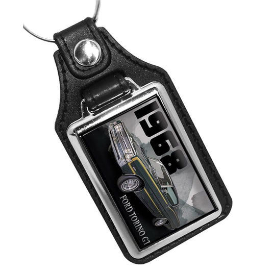 KR-3310 Key Ring - Classic 1968 Ford Torino GT Muscle Car