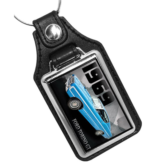 KR-3311 Key Ring - Classic 1969 Ford Torino GT Muscle Car