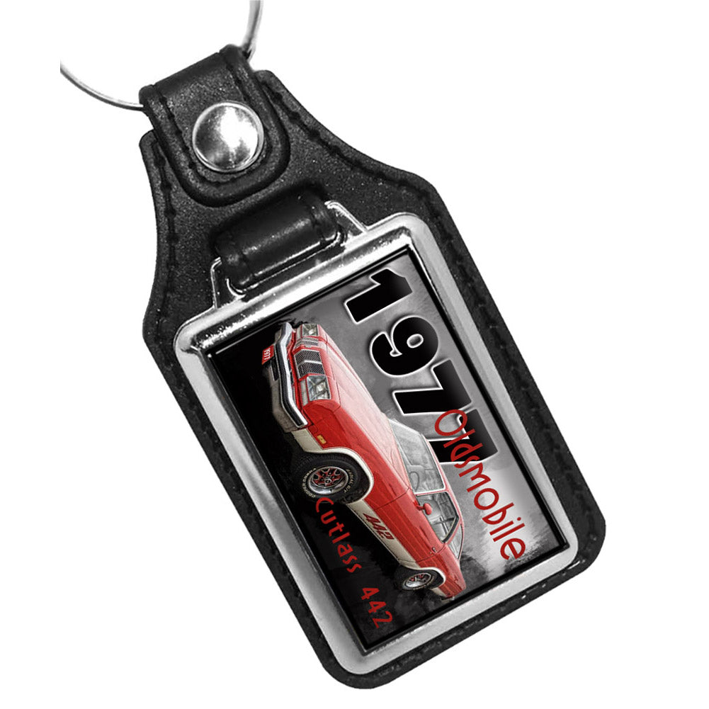 KR-3317 Key Ring -Classic 1977 Oldsmobile Cutlass 442 Red