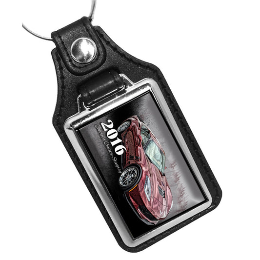 KR-3329 Key Ring - Classic 2016 Corvette Stingray maroon Design