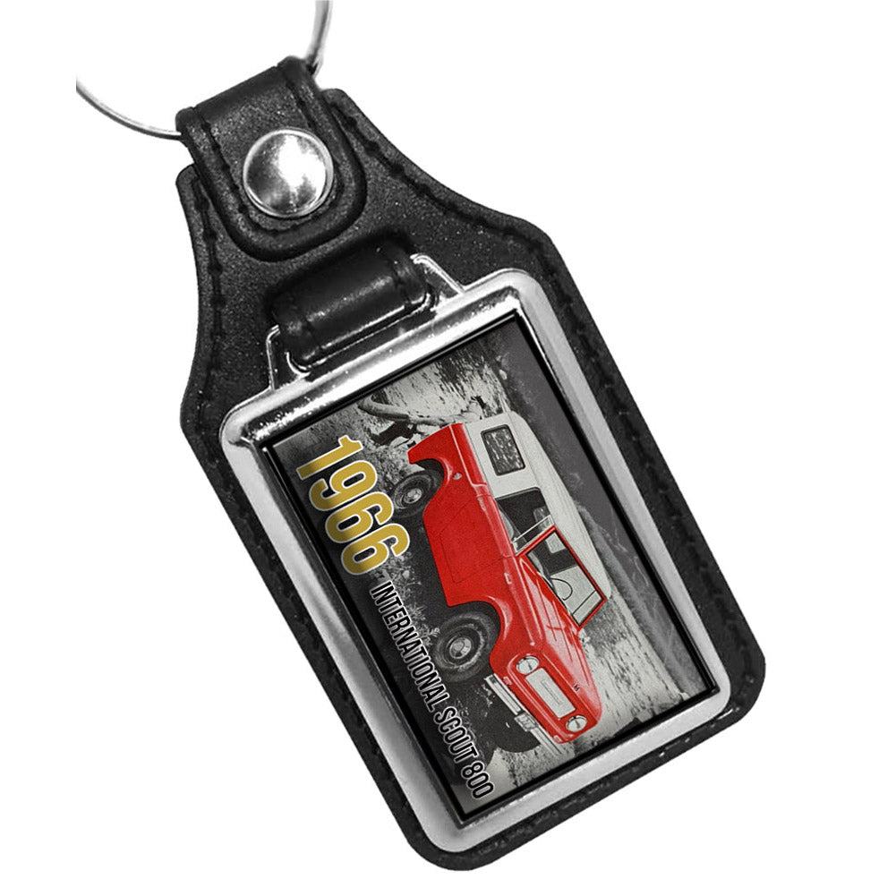 KR-3331 Key Ring - Classic 1966 International Harvester Scout Red