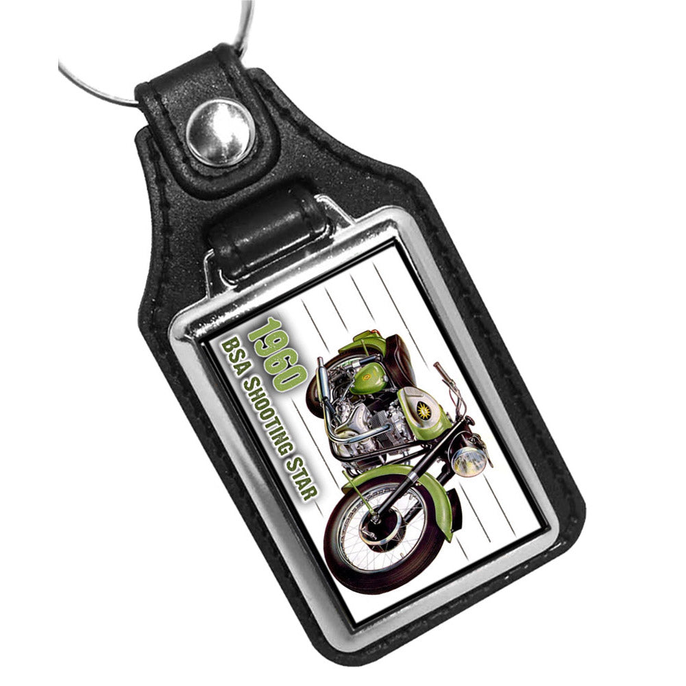 KR-3337 Key Ring - Classic 1960 BSA Shooting Star Motorcycle