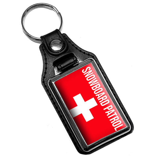 KR-334-1 Key Ring - Snowboard Patrol  Rescue Cross