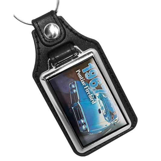 KR-3345 Key Ring - Classic 1967 Pontiac Firebird Blue Convertible