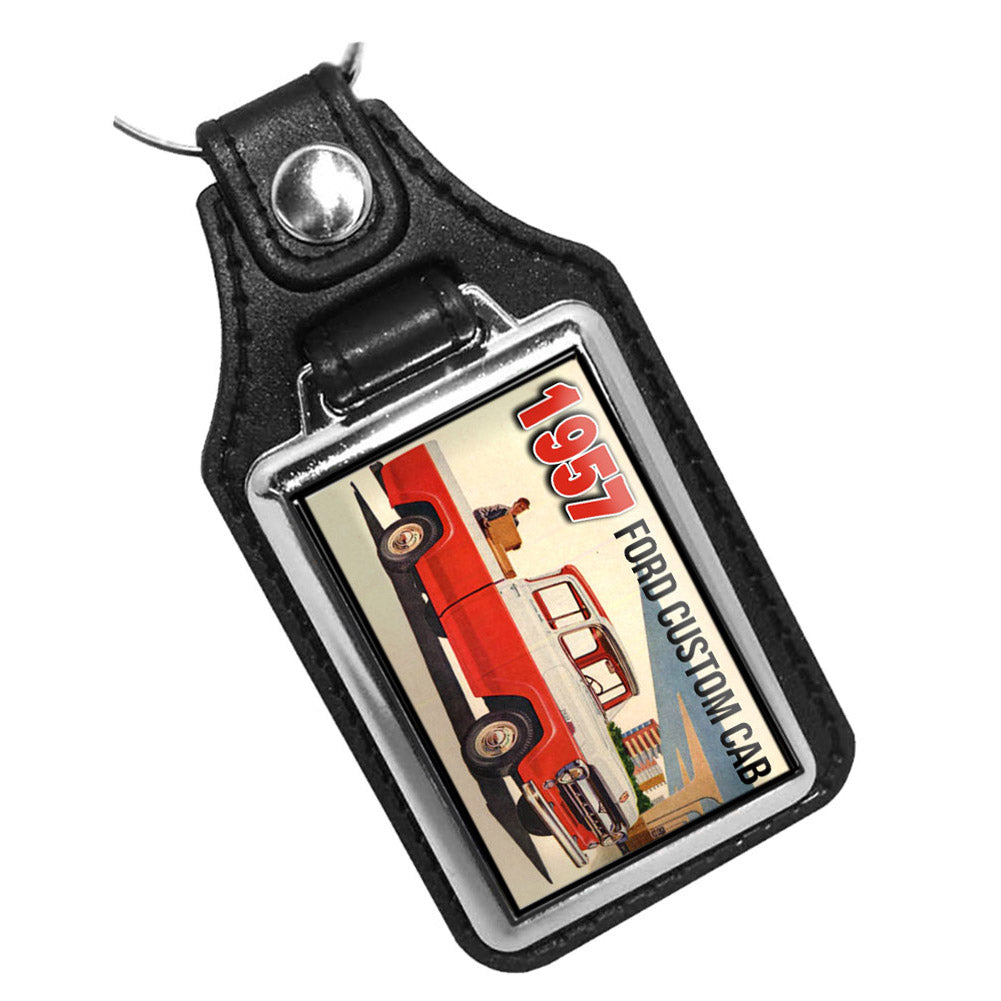 KR-3358 Key Ring - Classic 1957 Ford Custom Cab Pick Up Truck