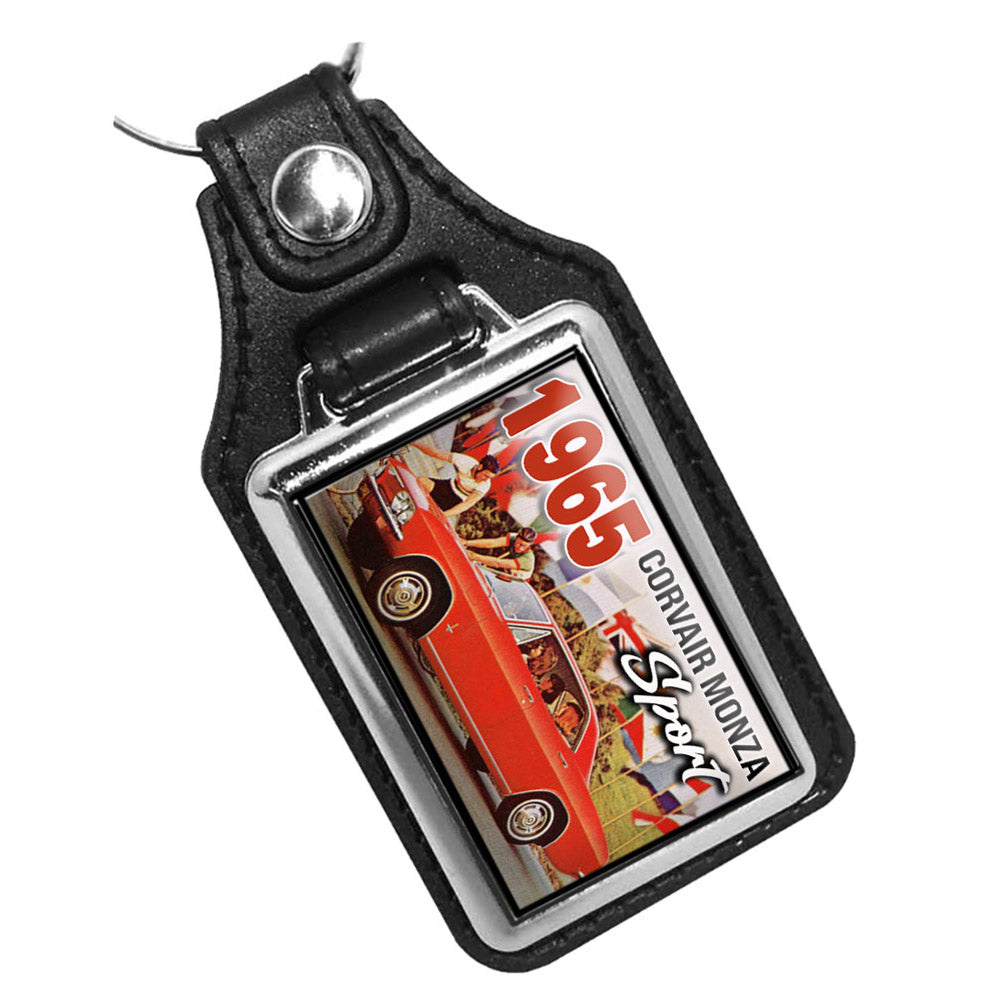 KR-3364 Key Ring - Classic 1965 Chevrolet Corvair Monza Sport Red
