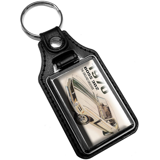 KR-3386 Key Ring - Classic 1970 Mustang Boss 302 Muscle Car