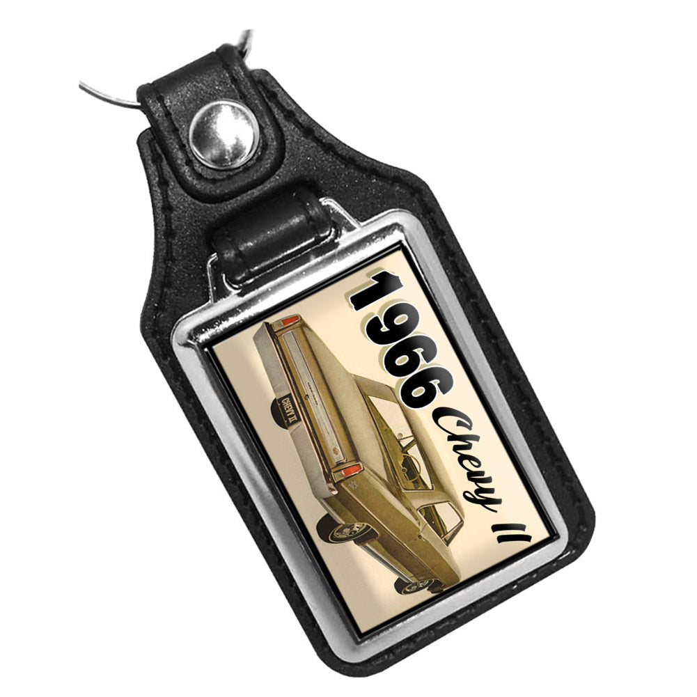 KR-3396 Key Ring - Classic 1966 Chevy II Advertisement Design