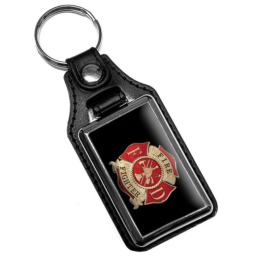 KR-341 Key Ring - Firefighters Maltese Cross Fireman