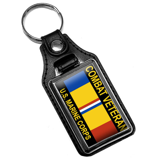 KR-344 Key Ring - US Marines Combat Veteran Ribbon
