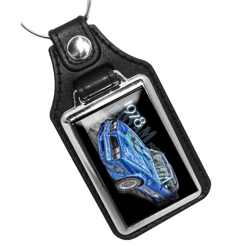 KR-411 Key Ring - Classic Pontiac 1978 Martinique Blue Trans Am