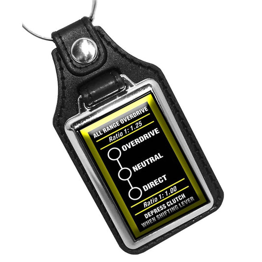 KR-428 Key Ring - 1970's Jeep Gear Shift Pattern Design
