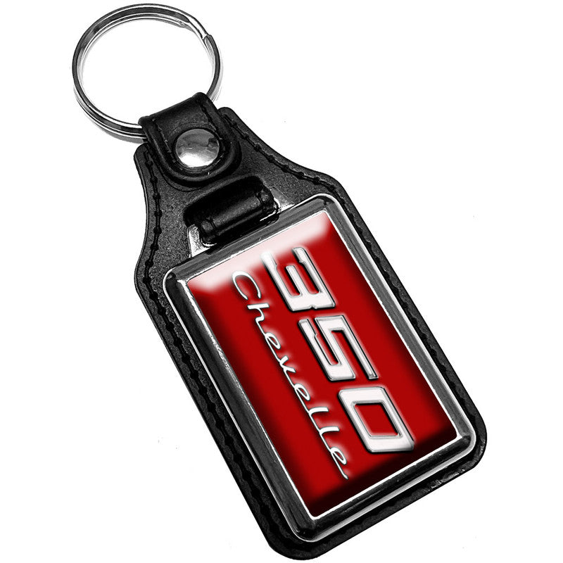 KR-433-2 Key Ring - Classic 1970 Chevelle 350 Engine Red