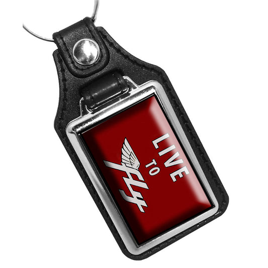 KR-468 Key Ring - Aviation Airplane Quote Live To Fly
