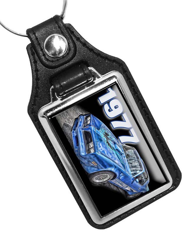 KR-487 Key Ring - 1977 Pontiac Martinique Blue Trans Am