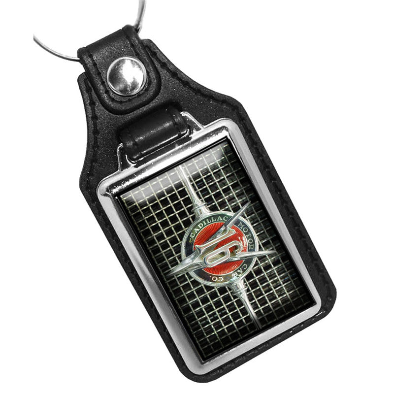 KR-497 Key Ring - Classic Cadillac V6 Emblem Design