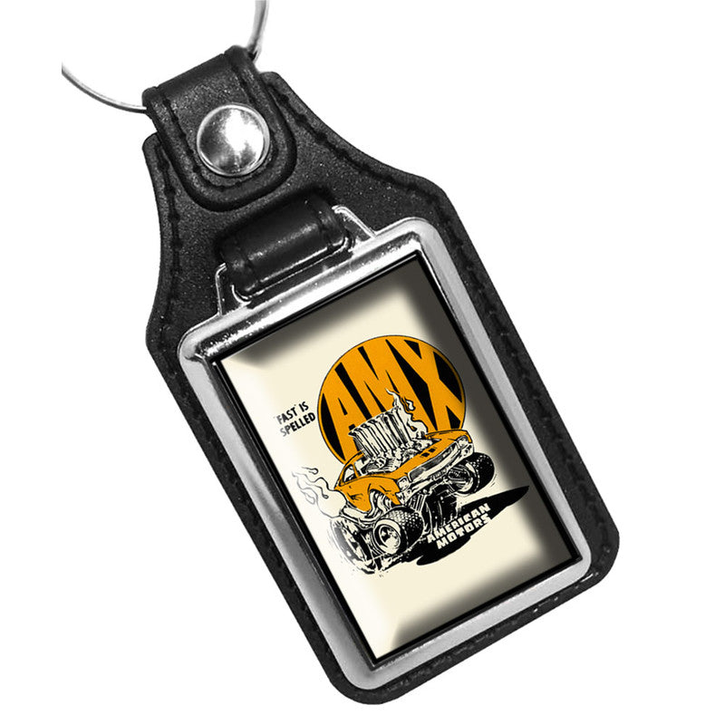KR-542 Key Ring - Fast Is Spelled AMC AMX Muscle Car