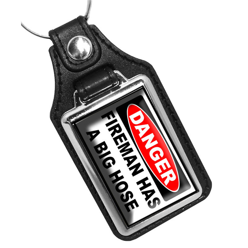 KR-566 Key Ring - Firefighter Danger Fireman has Big Hose