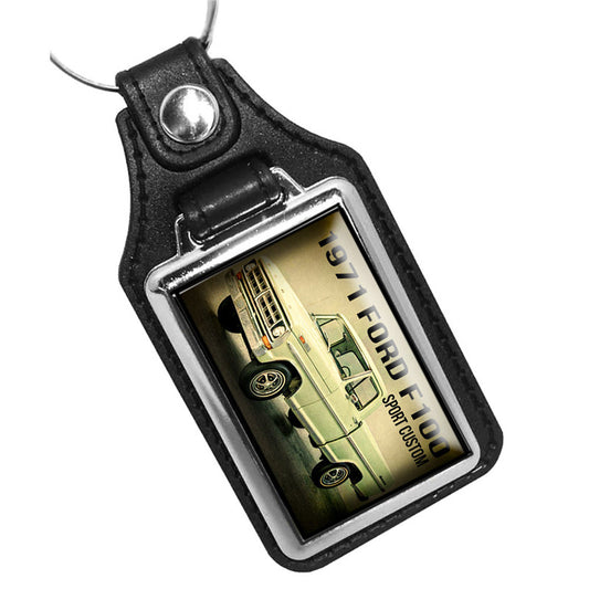 KR-653 Key Ring - Classic 1971 Ford F-100 Sport Custom Truck
