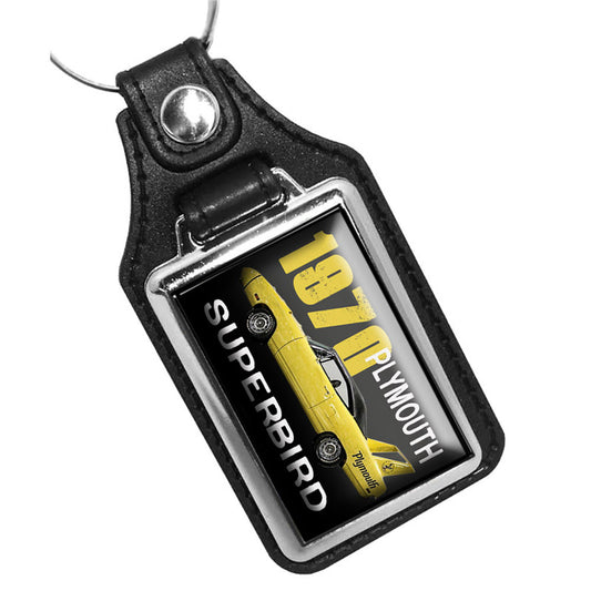 KR-839 Key RIng - Classic 1970 Plymouth Superbird Yellow Design