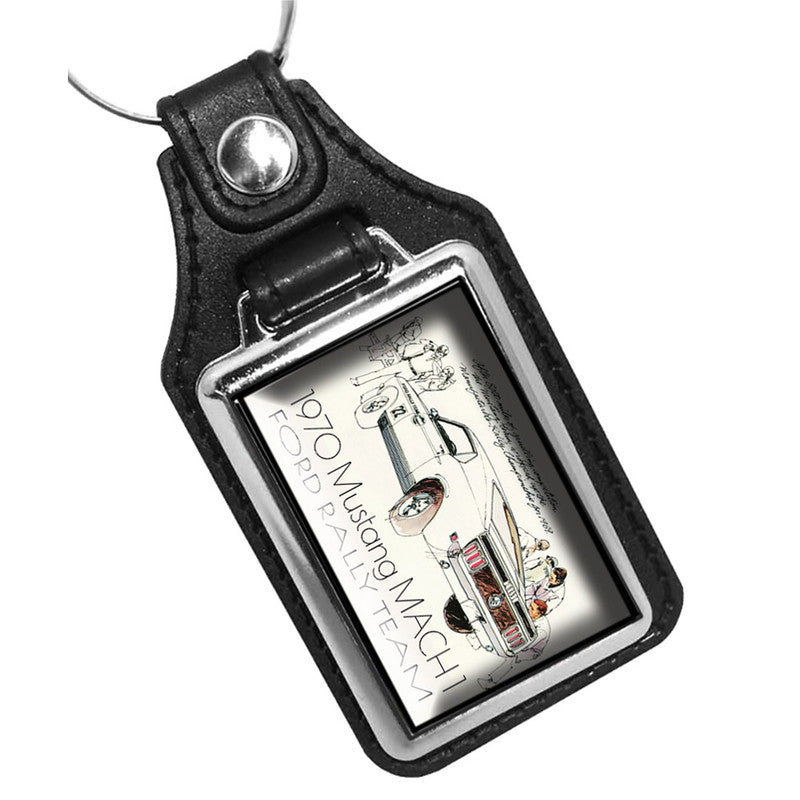 KR-854 Key Ring - Classic 1970 Mustang Mach 1Ford Rally Team