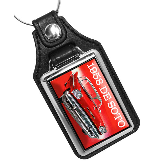 KR-917 Key Ring - Classic 1958 Red DeSoto Hard Top