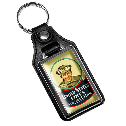 KR-969 Key Ring - Vintage Advertisement United States Tires